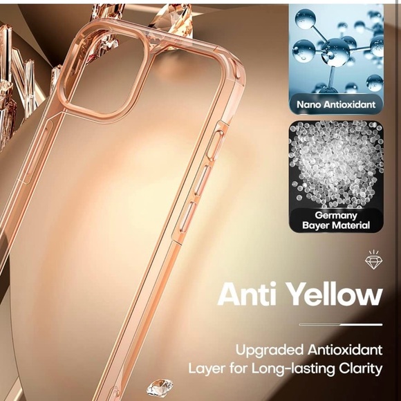 TAURI 5 in 1 for iPhone 13 Case Rose Gold, [Military-Grade Drop Protection] - Picture 4 of 12